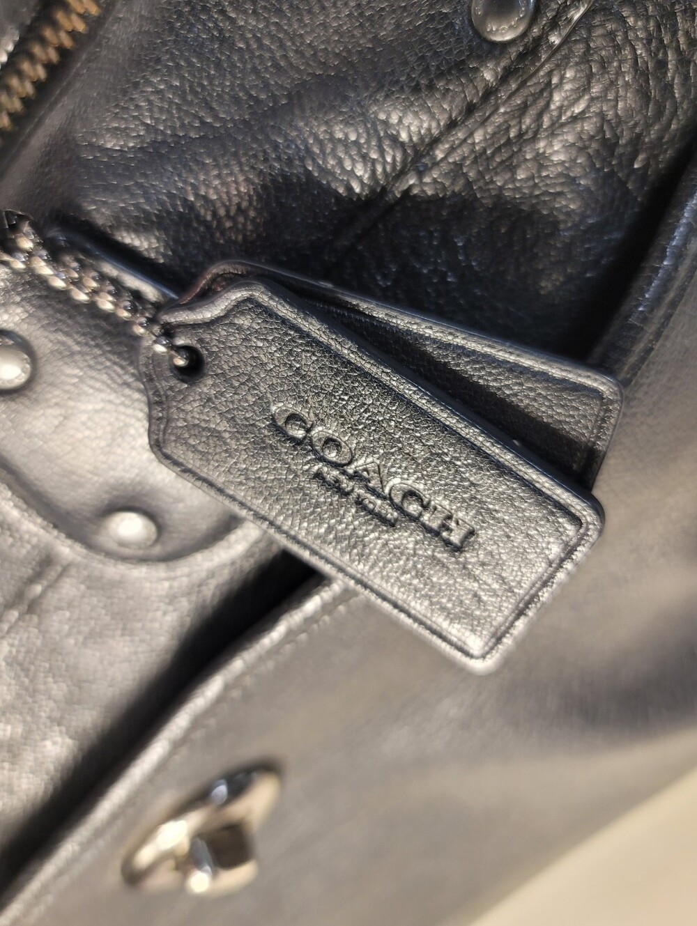 Coach Rhyder 33689 Black Leather Satchel Crossbody Doctor Bag - Picture 10 of 14